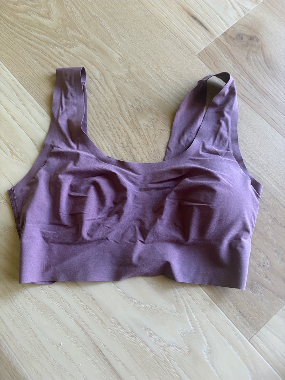 PINK Victoria's Secret Dusty Mauve Seamless Wireless Scoop Bra